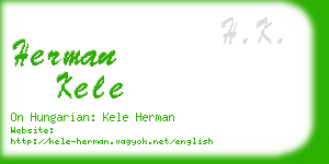 herman kele business card
